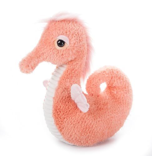 Coral Seahorse Stuffed Animal, Fuzzlez by Zoologee
