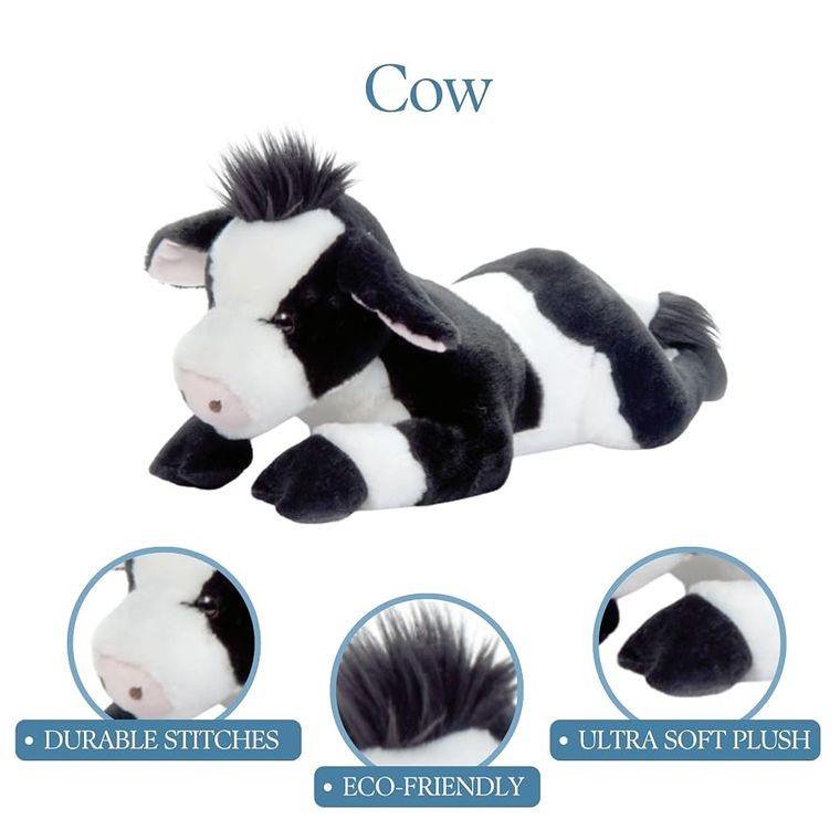 Cow Stuffed Animal Plushie, Wild Onez by Zoologee, view 3