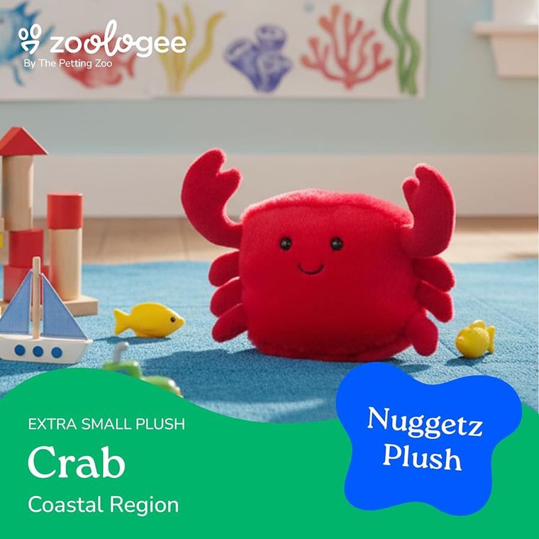 Crab Stuffed Animal Plushie, Nuggetz by Zoologee, view 3