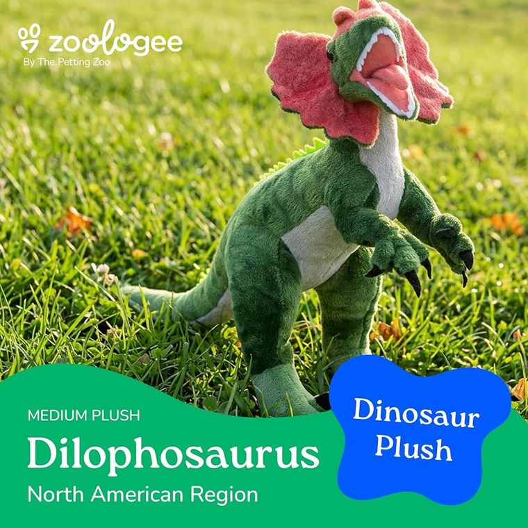 Dilophosaurus Dinosaur Stuffed Animal by Zoologee, view 3
