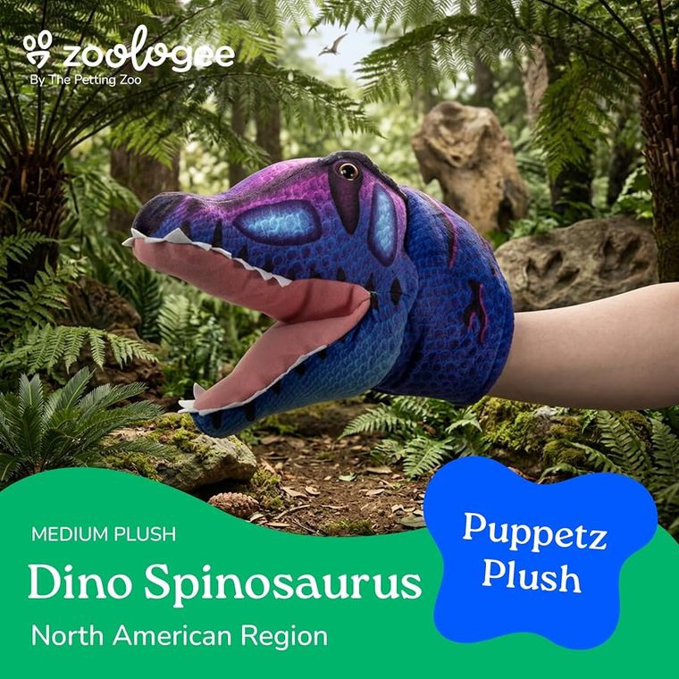 Dinosaur Spinosaurus Hand Puppet Stuffed Animal by Zoologee, view 2