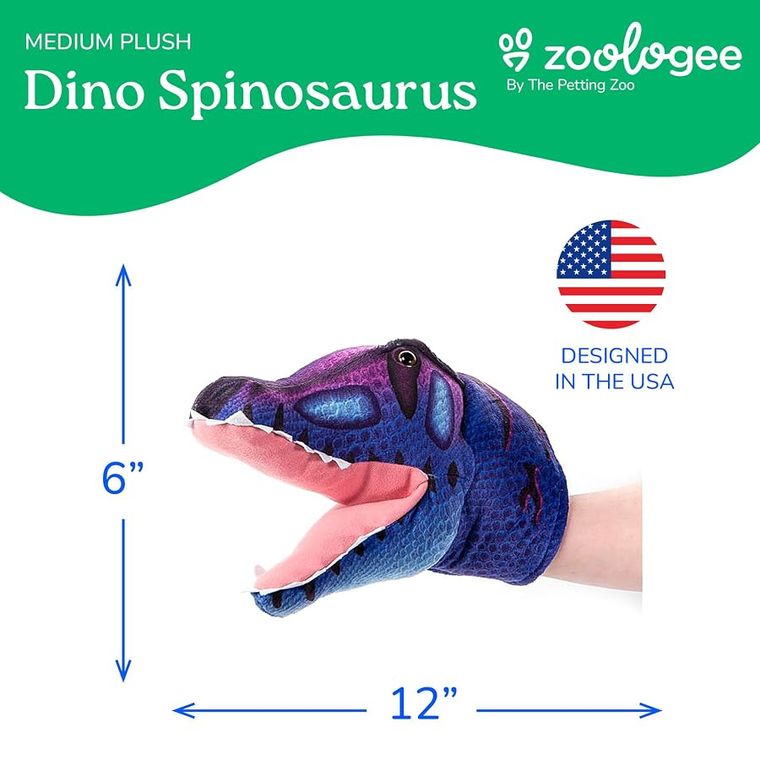 Dinosaur Spinosaurus Hand Puppet Stuffed Animal by Zoologee, view 3