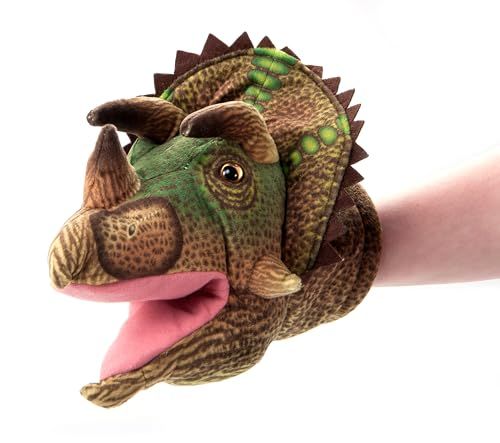 Dinosaur Triceratops Hand Puppet Stuffed Animal by Zoologee