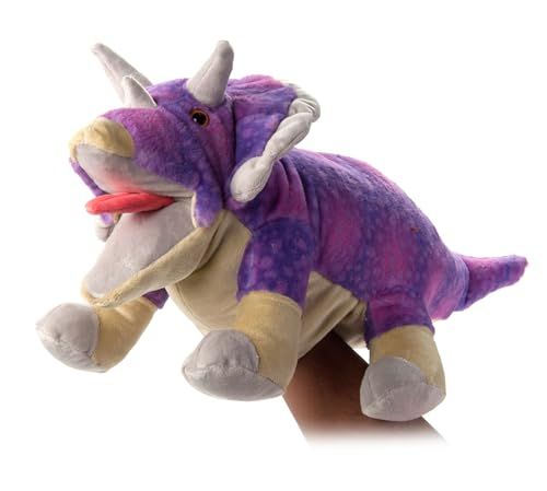 Dinosaur Triceratops Hand Puppet Stuffed Animal by Zoologee