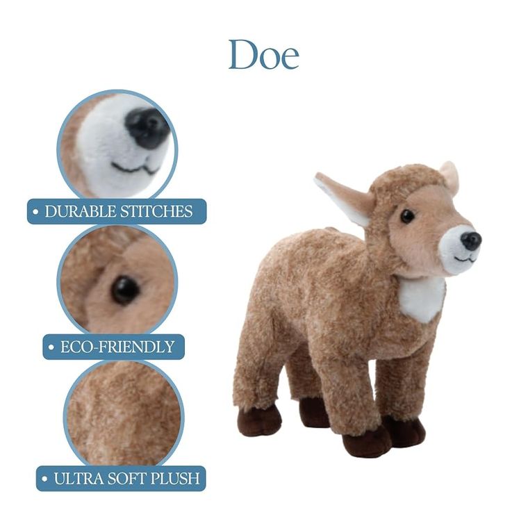 Doe Stuffed Animal Plushie, Wild Onez by Zoologee, view 3