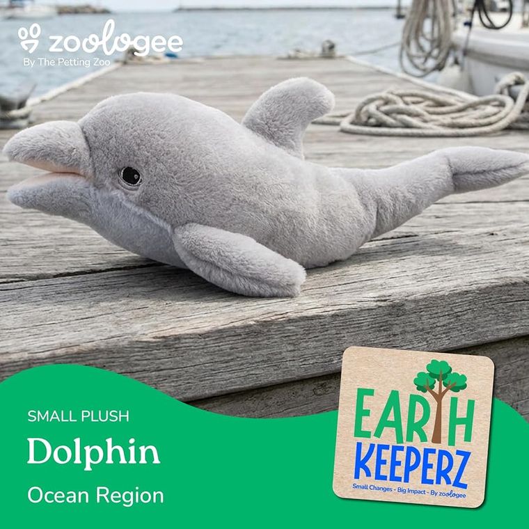 Dolphin Stuffed Animal Plushie by Zoologee, view 3
