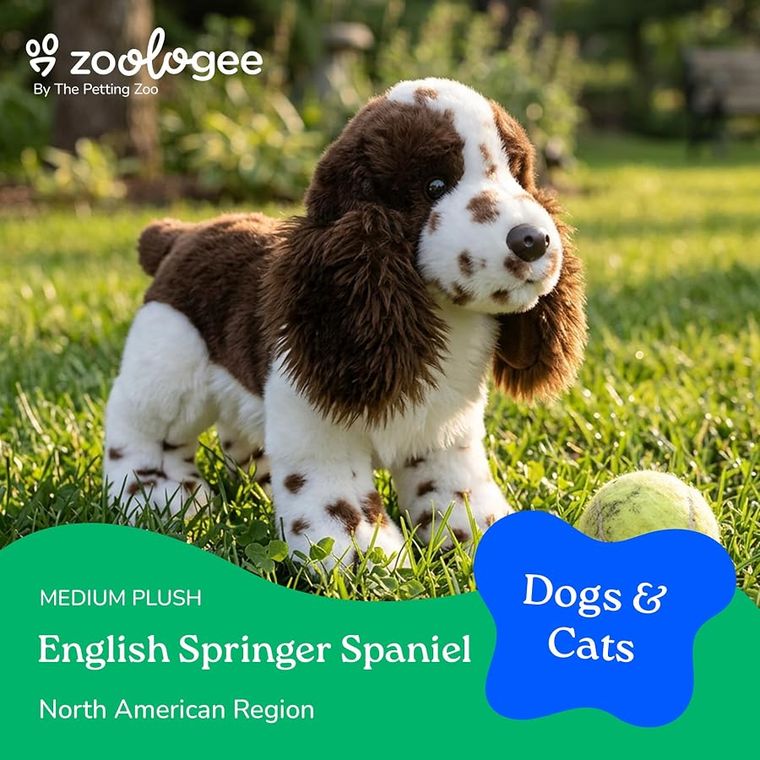 English Springer Spaniel Dog Stuffed Animal Plushie by Zoologee, view 3