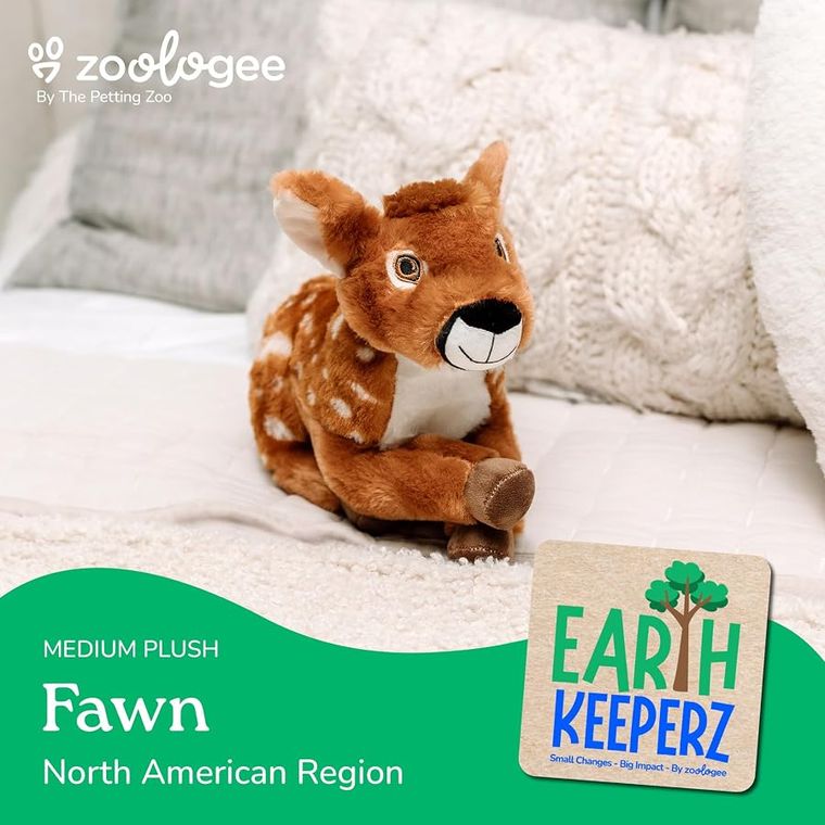 Fawn Stuffed Animal Plushie by Zoologee, view 3
