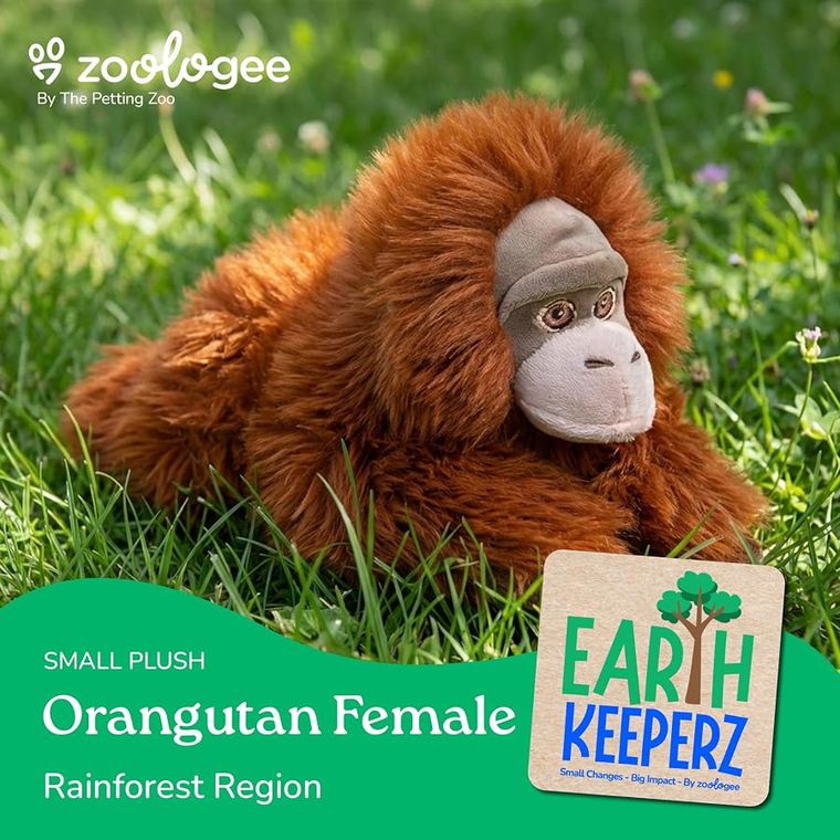 Female Orangutan Stuffed Animal Plushie by Zoologee, view 3