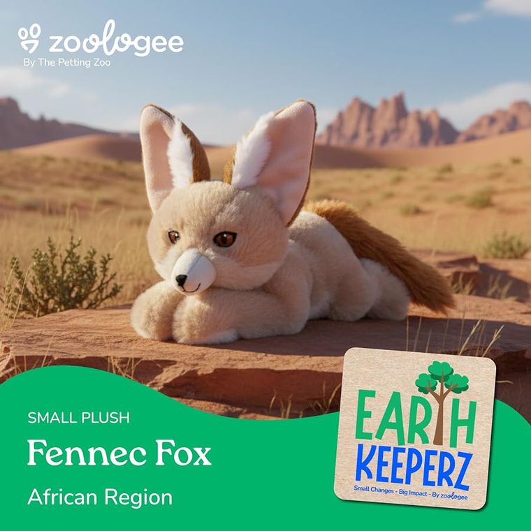 Fennec Fox Stuffed Animal Plushie by Zoologee, view 3