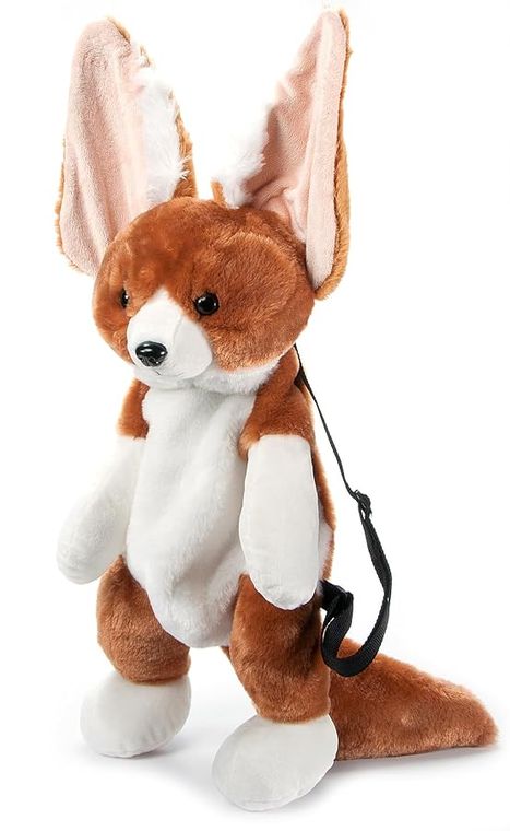 Fennec Fox Plush Backpack Stuffed Animal by Zoologee, view 2