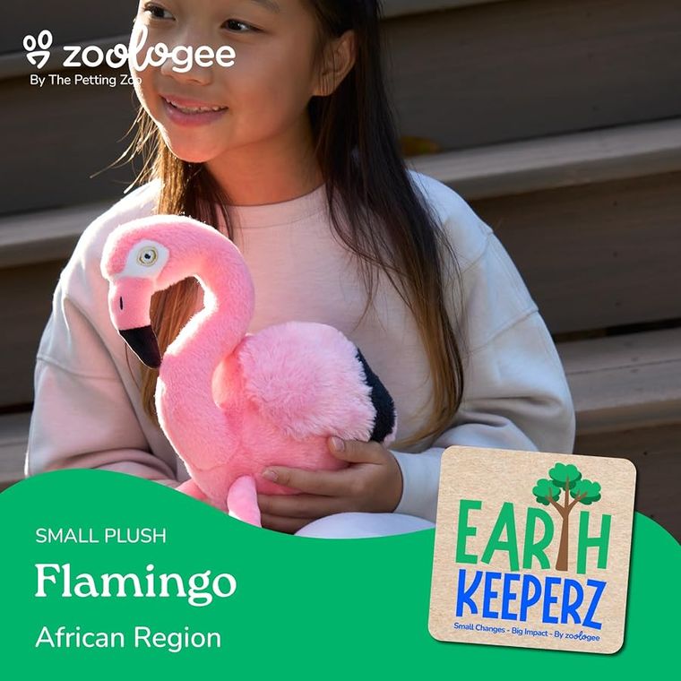 Flamingo Stuffed Animal Plushie by Zoologee, view 3