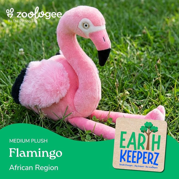 Flamingo Stuffed Animal Plushie by Zoologee, view 3