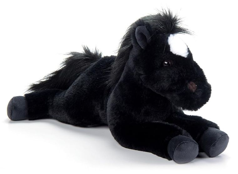 Floppy Black Horse Stuffed Animal Plushie, Wild Onez by Zoologee, view 2