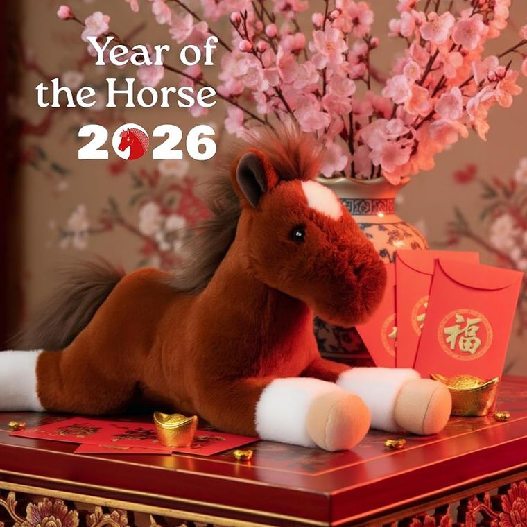 Floppy Chestnut Horse Stuffed Animal, Wild Onez by Zoologee, view 3