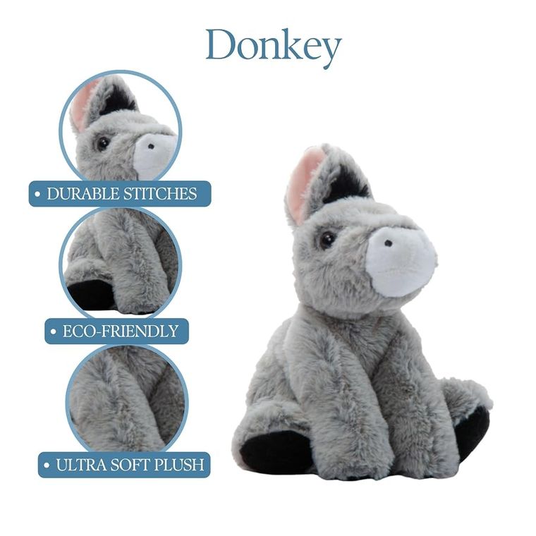 Floppy Donkey Stuffed Animal, Wild Onez by Zoologee, view 3
