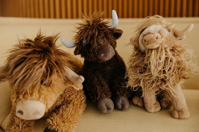 Floppy Highland Cow Stuffed Animal, Brown by Zoologee, view 3