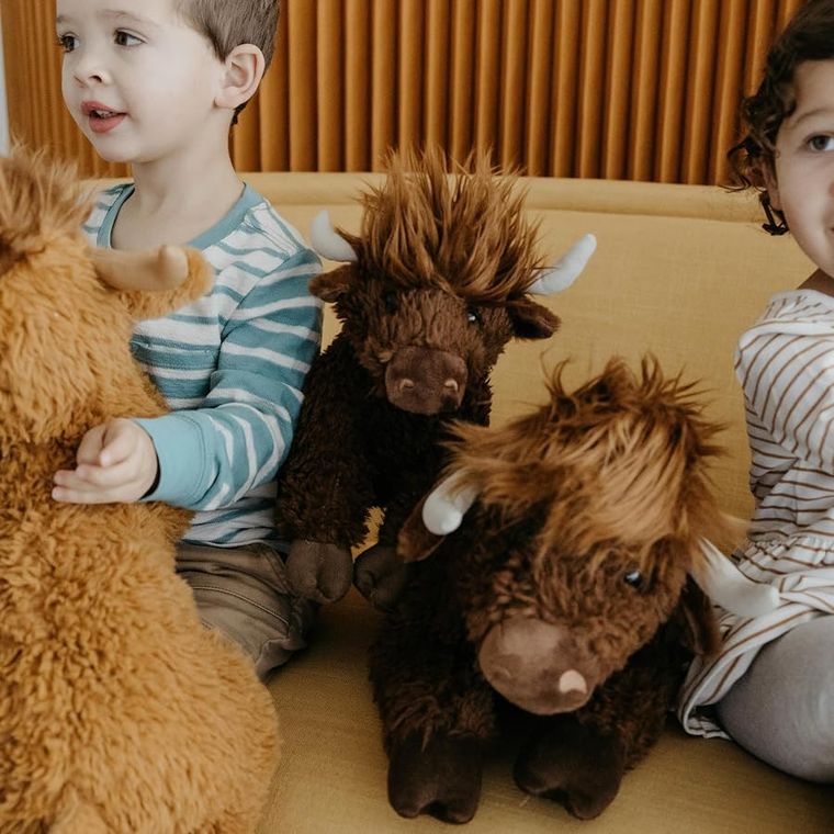 Floppy Highland Cow Stuffed Animal, Dark Brown by Zoologee, view 3