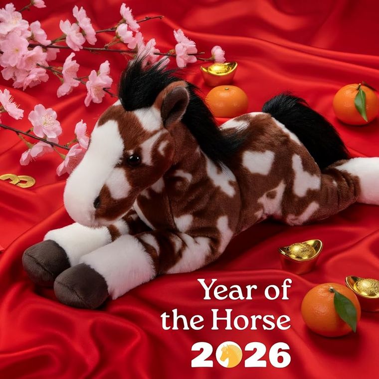 Floppy Painted Pinto Horse Stuffed Animal, Wild Onez by Zoologee, view 3