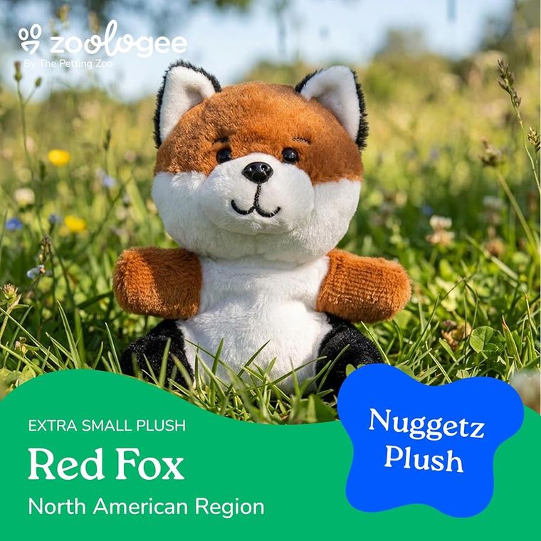 Fox Stuffed Animal Plushie, Nuggetz by Zoologee, view 3