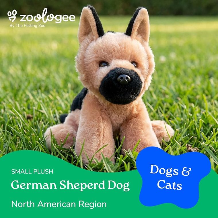 German Shepherd Dog Stuffed Animal Plush by Zoologee, view 3