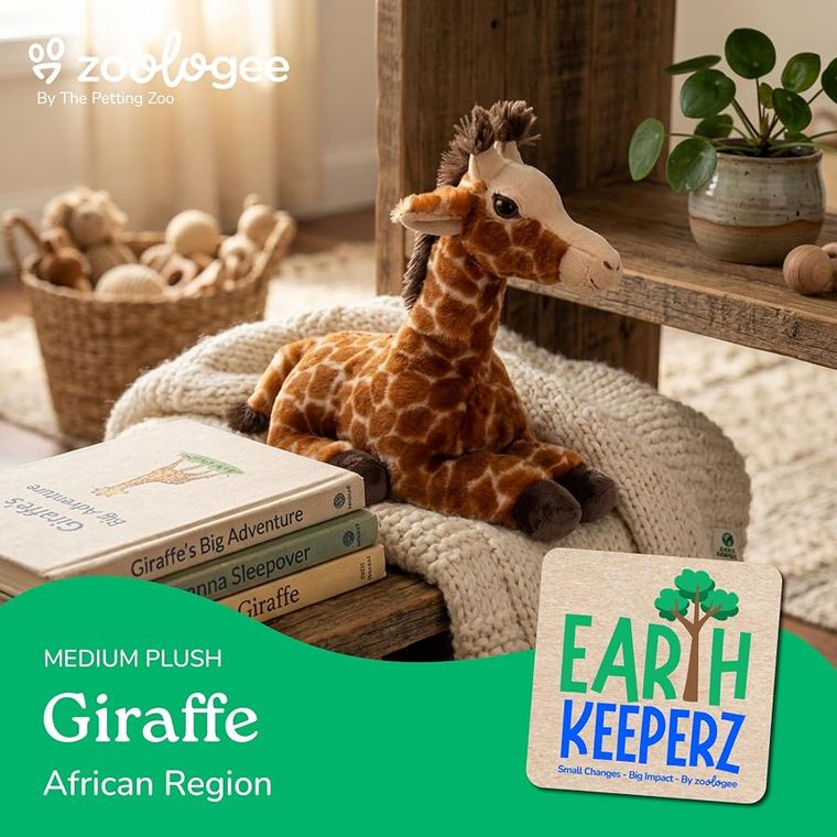 Giraffe Stuffed Animal Plushie by Zoologee, view 3
