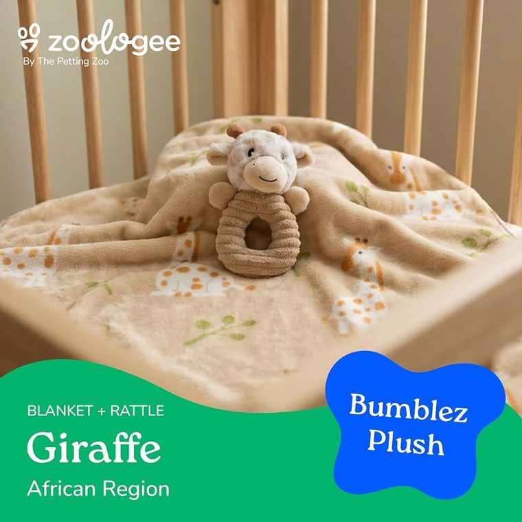 Giraffe Blanket Stuffed Animal Plushie by Zoologee, view 3