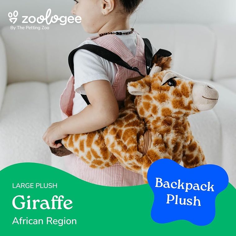 Giraffe Plush Backpack Stuffed Animal by Zoologee, view 3
