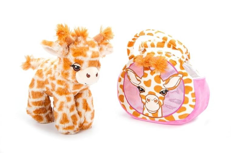 Giraffe Purse Plush Set Stuffed Animal by Zoologee, view 2