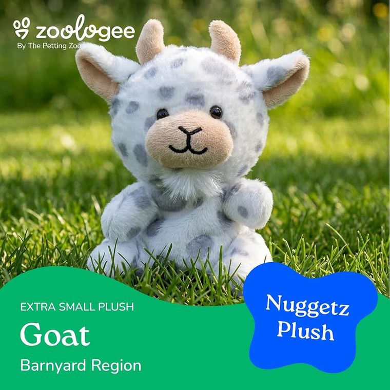 Goat Stuffed Animal Plushie, Nuggetz by Zoologee, view 3