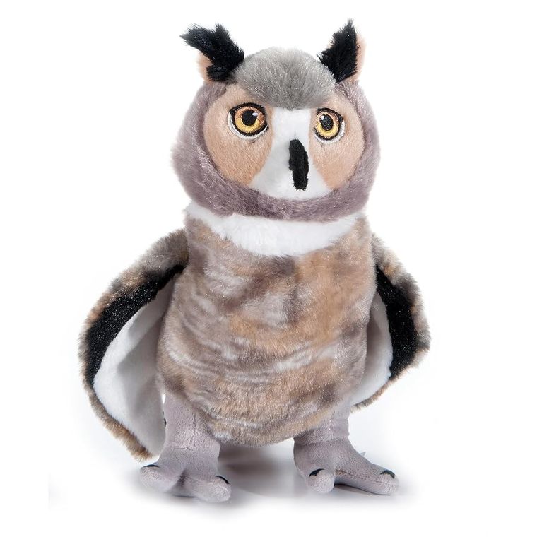 Great Horned Owl Stuffed Animal Plushie by Zoologee, view 2