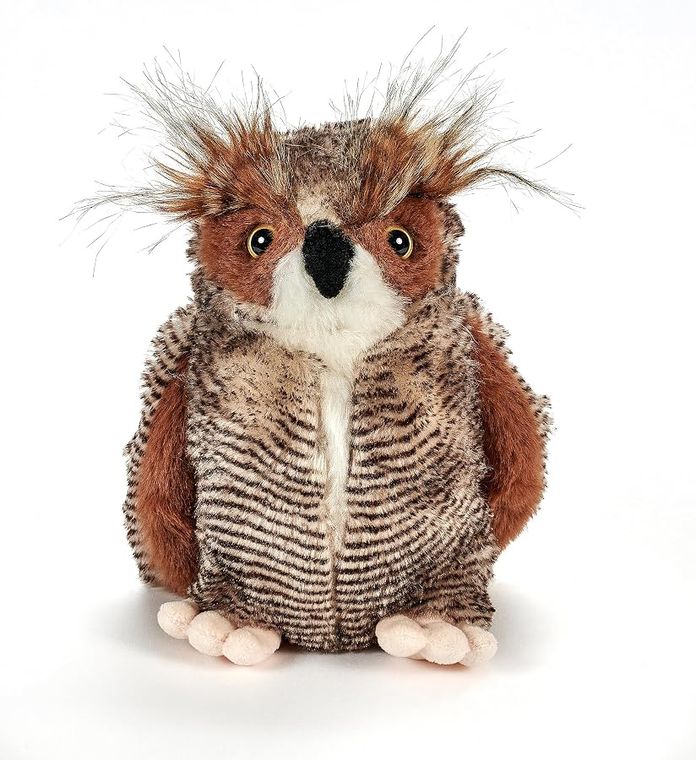 Great Horned Owl Stuffed Animal Plushie, Wild Onez by Zoologee, view 3