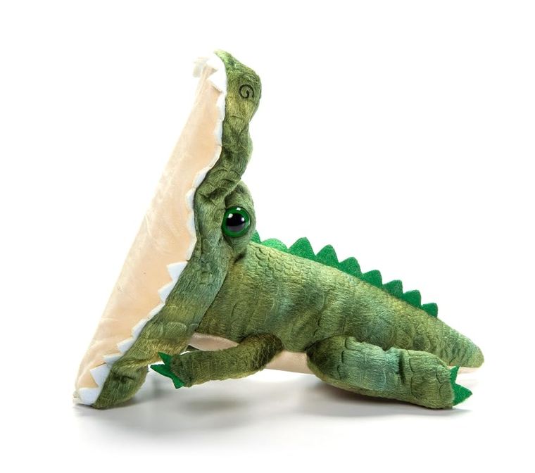 Green Alligator Slap Bracelet Stuffed Animal by Zoologee, view 2