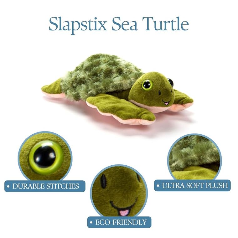 Green Sea Turtle Slap Bracelet Stuffed Animal by Zoologee, view 3