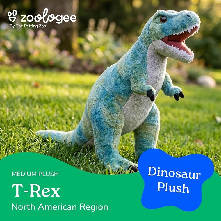 Green T-Rex Dinosaur Stuffed Animal by Zoologee, view 3