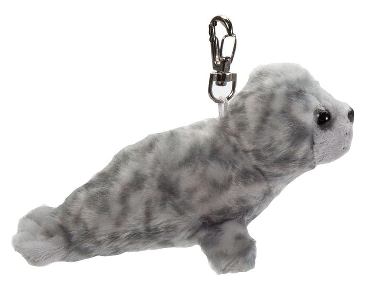Grey Harbor Seal Plush Bag Charms Stuffed Animal by Zoologee, view 2