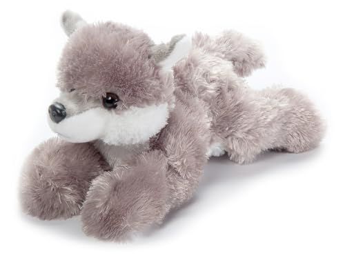 Grey Wolf Stuffed Animal Plushie, Scoopz by Zoologee