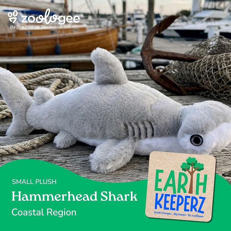 Hammerhead Shark Stuffed Animal Plushie by Zoologee, view 3