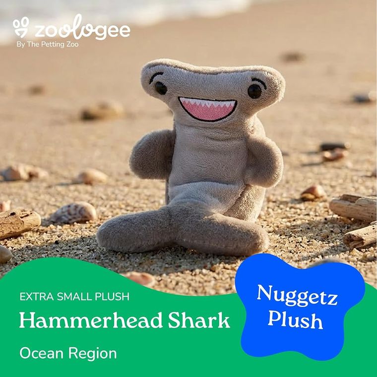 Hammerhead Shark Stuffed Animal, Nuggetz by Zoologee, view 3