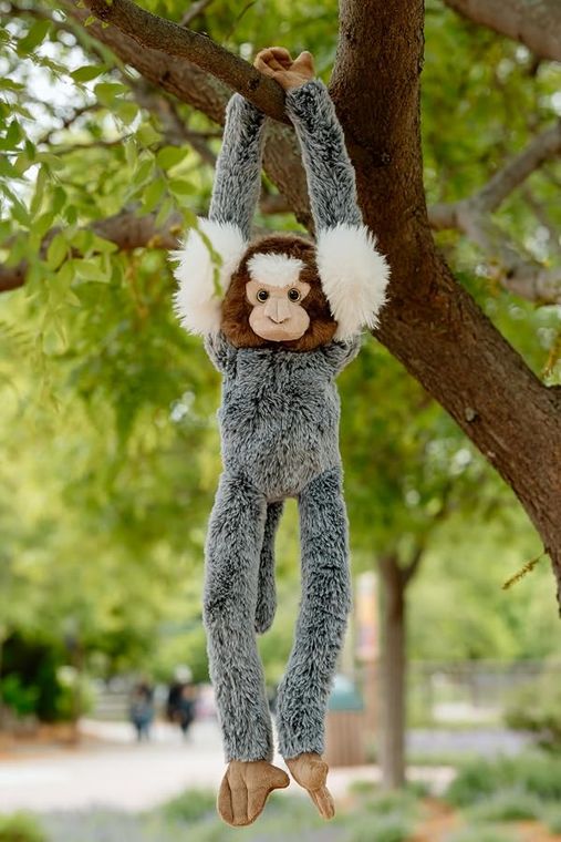 Hanging Common Marmoset Monkey Stuffed Animal Plush by Zoologee, view 3