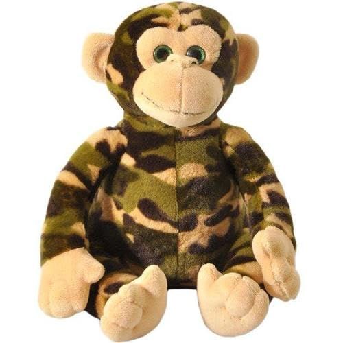 Hanging Monkey Stuffed Animals, Plush Toys for Girls and Boys, Camo Monkey Plush Toy, (Green) by Zoologee