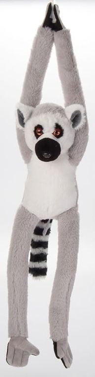 Hanging Ring-Tailed Lemur Stuffed Animal by Zoologee, view 2