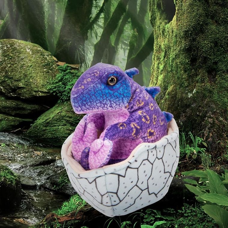 Hatchling Stegosaurus Dinosaur Stuffed Animal Plushie by Zoologee, view 3