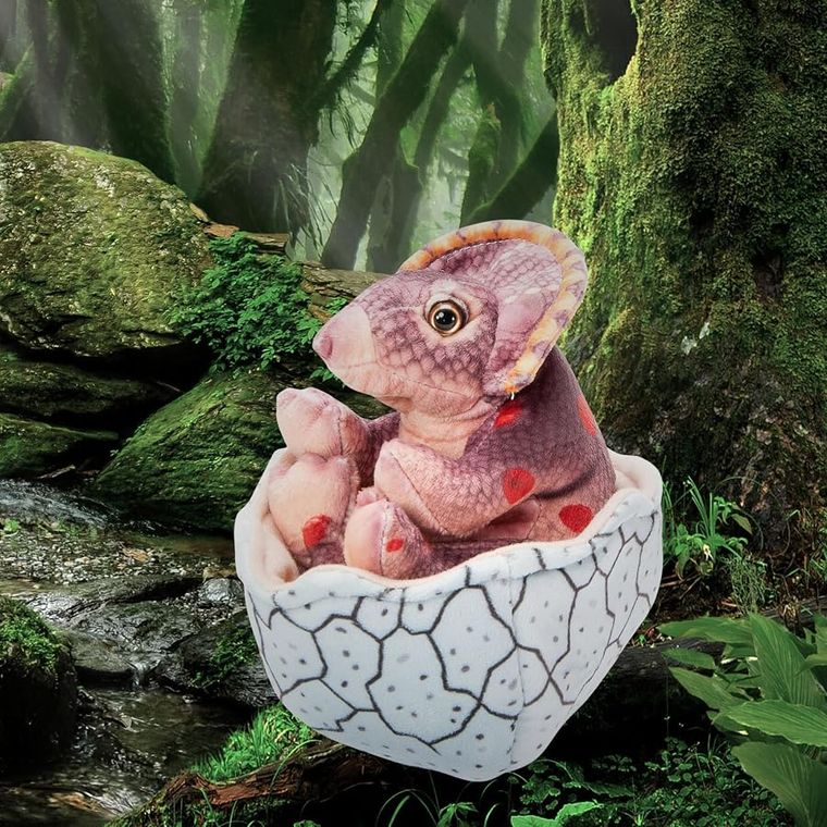 Hatchling Triceratops Dinosaur Stuffed Animal Plushie by Zoologee, view 3