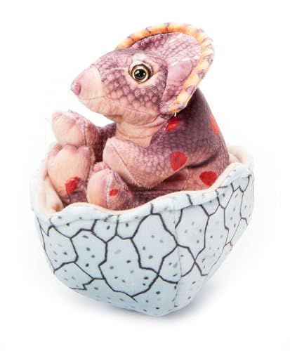 Hatchling Triceratops Dinosaur Stuffed Animal Plushie by Zoologee