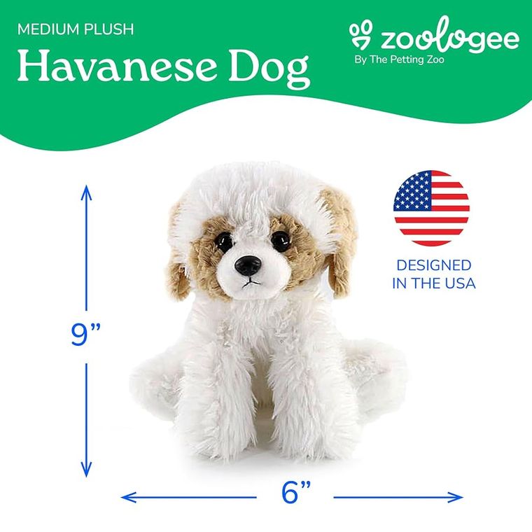 Havanese Dog Stuffed Animal Plushie by Zoologee, view 3