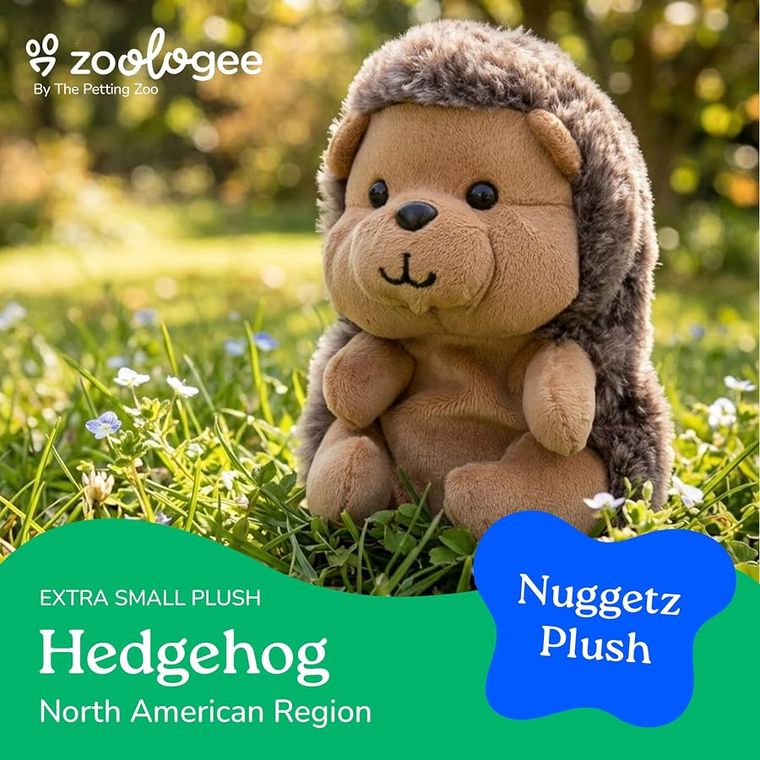 Hedgehog Stuffed Animal Plushie, Nuggetz by Zoologee, view 3