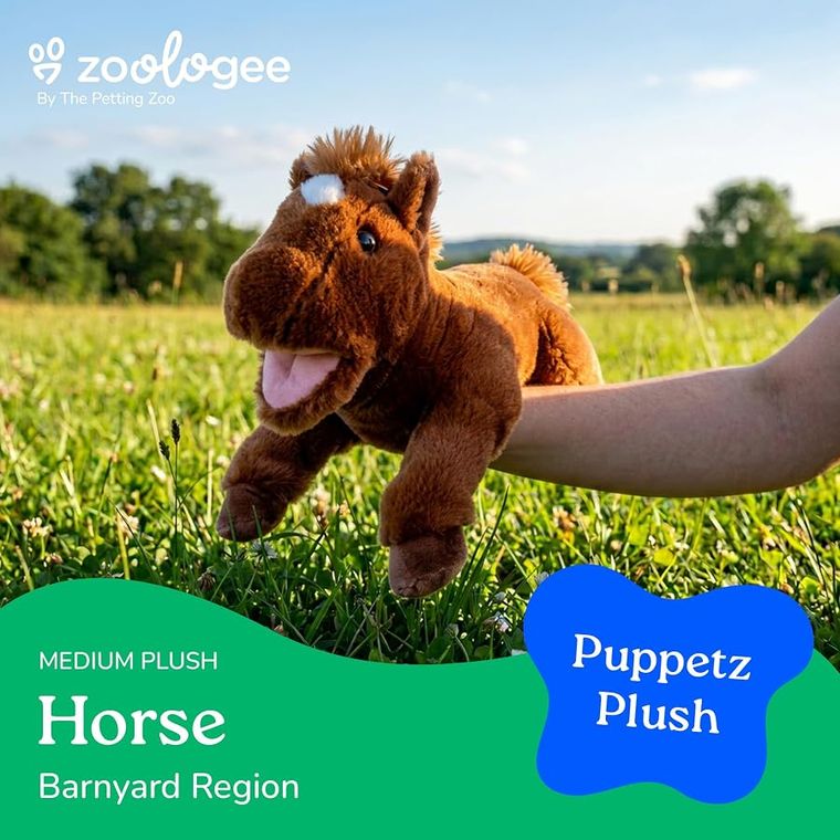 Horse Hand Puppet Stuffed Animal by Zoologee, view 3