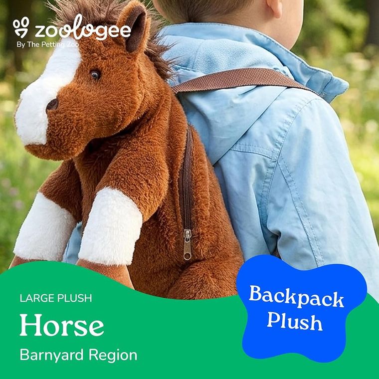 Horse Plush Backpack Stuffed Animal by Zoologee, view 3