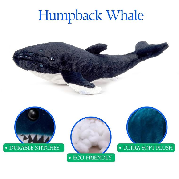 Humpback Whale Stuffed Animal, Wild Onez by Zoologee, view 3